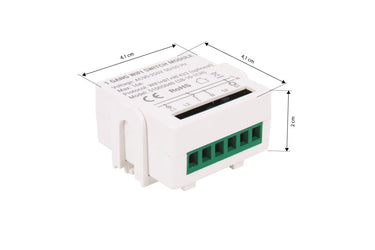 Cofan – Relé WiFi Inteligente Individual 16A | Automatiza Interruptores y Enchufes | Compatible con App Smart Life y Tuya | Alexa y Google